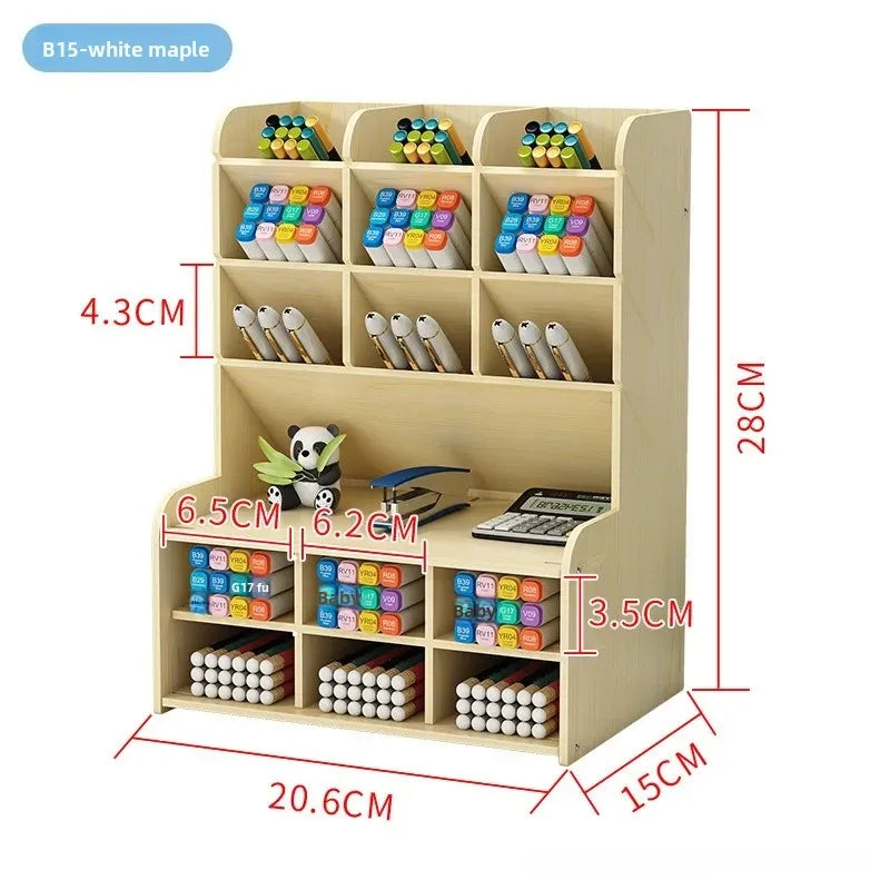 Organizador de Mesa em Madeira Ecológica - Design Nórdico