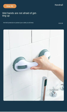 Barra de Apoio de Segurança para Banheiro - Ventosa - Sem Furo