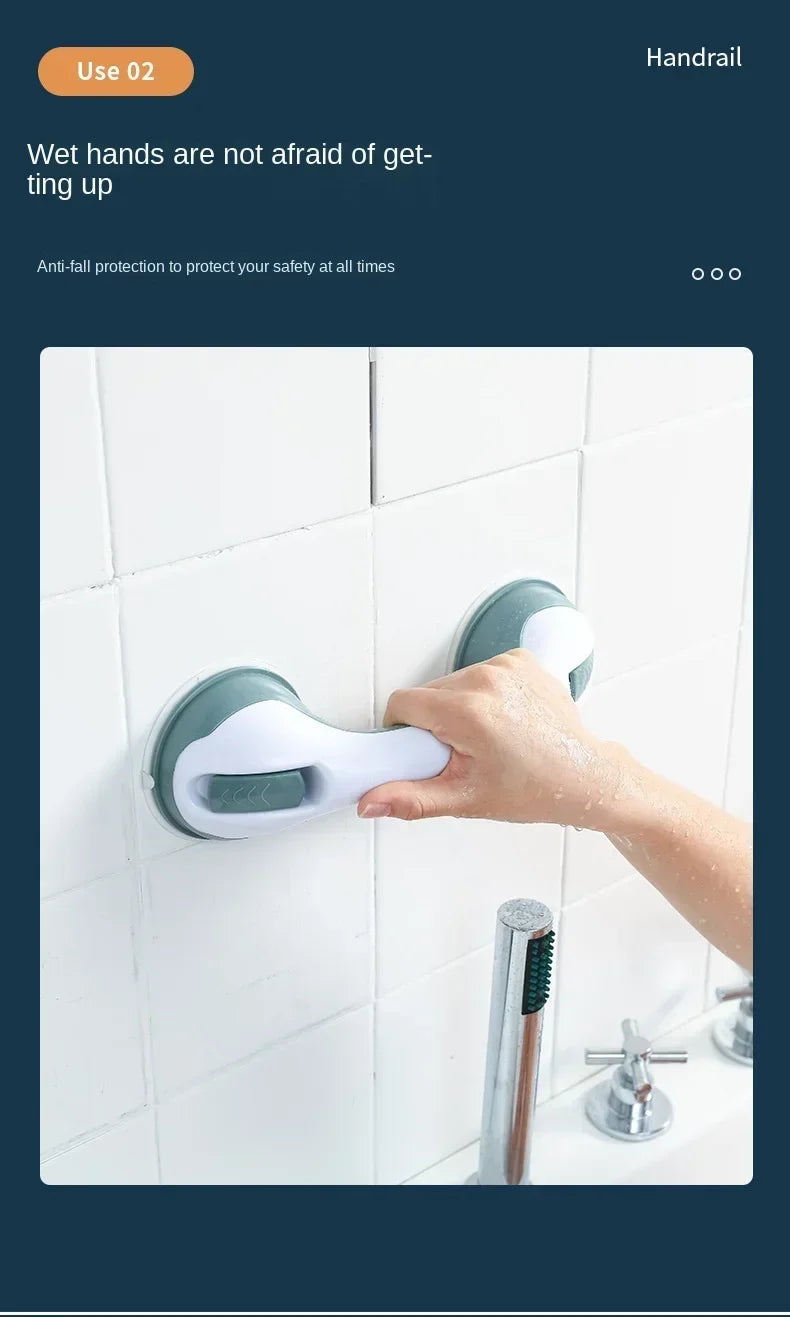 Barra de Apoio de Segurança para Banheiro - Ventosa - Sem Furo