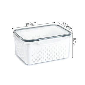 Pote de Geladeira Hermético com Drenagem - Com Cesto Interno