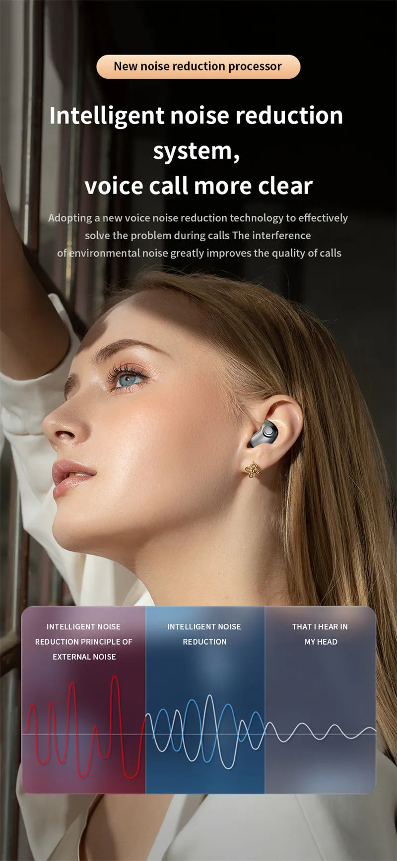Fone Bluetooth 5.1 Intra-Auricular - Anti-Ruído e Anti-umidade