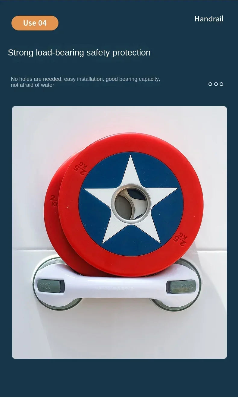 Barra de Apoio de Segurança para Banheiro - Ventosa - Sem Furo