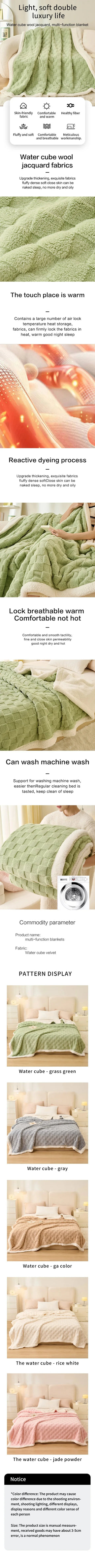 Cobertor Duplo de Poliéster e Algodão - Tricotado