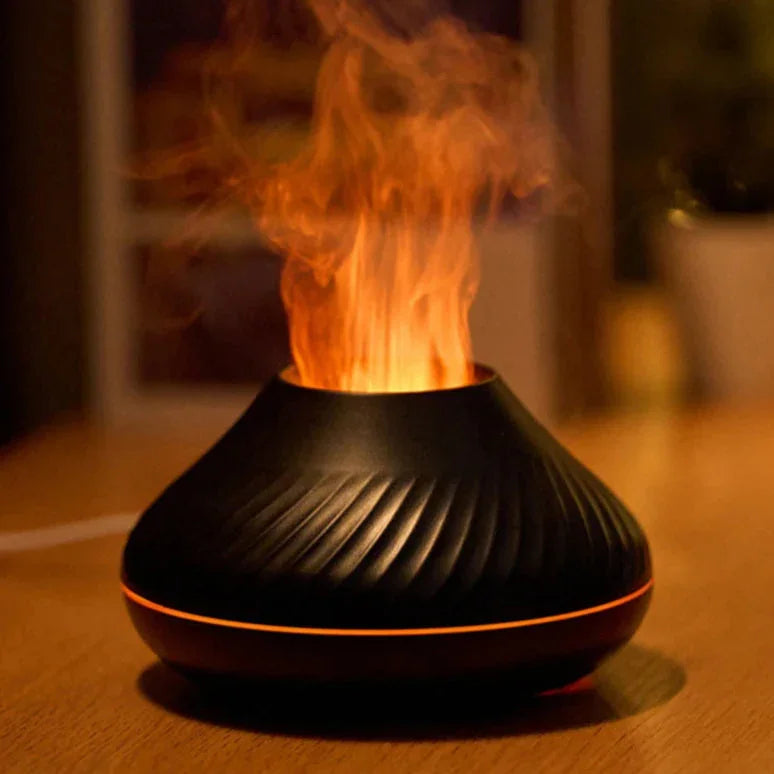 Aromatizador de Ambiente Chama LED - Com Luzes Coloridas e Nebulização