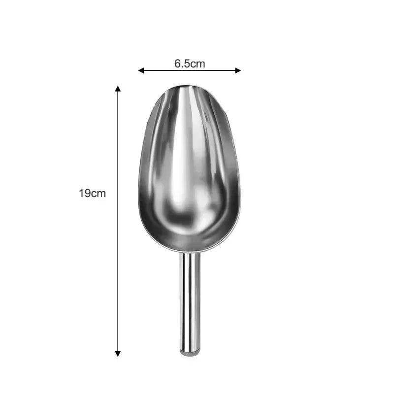 Pá de Aço Inox - Para Gelo e Farinha em 3 Tamanhos