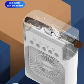 Climatizador Portátil 3 em 1 — Frescor Inteligente com USB-C