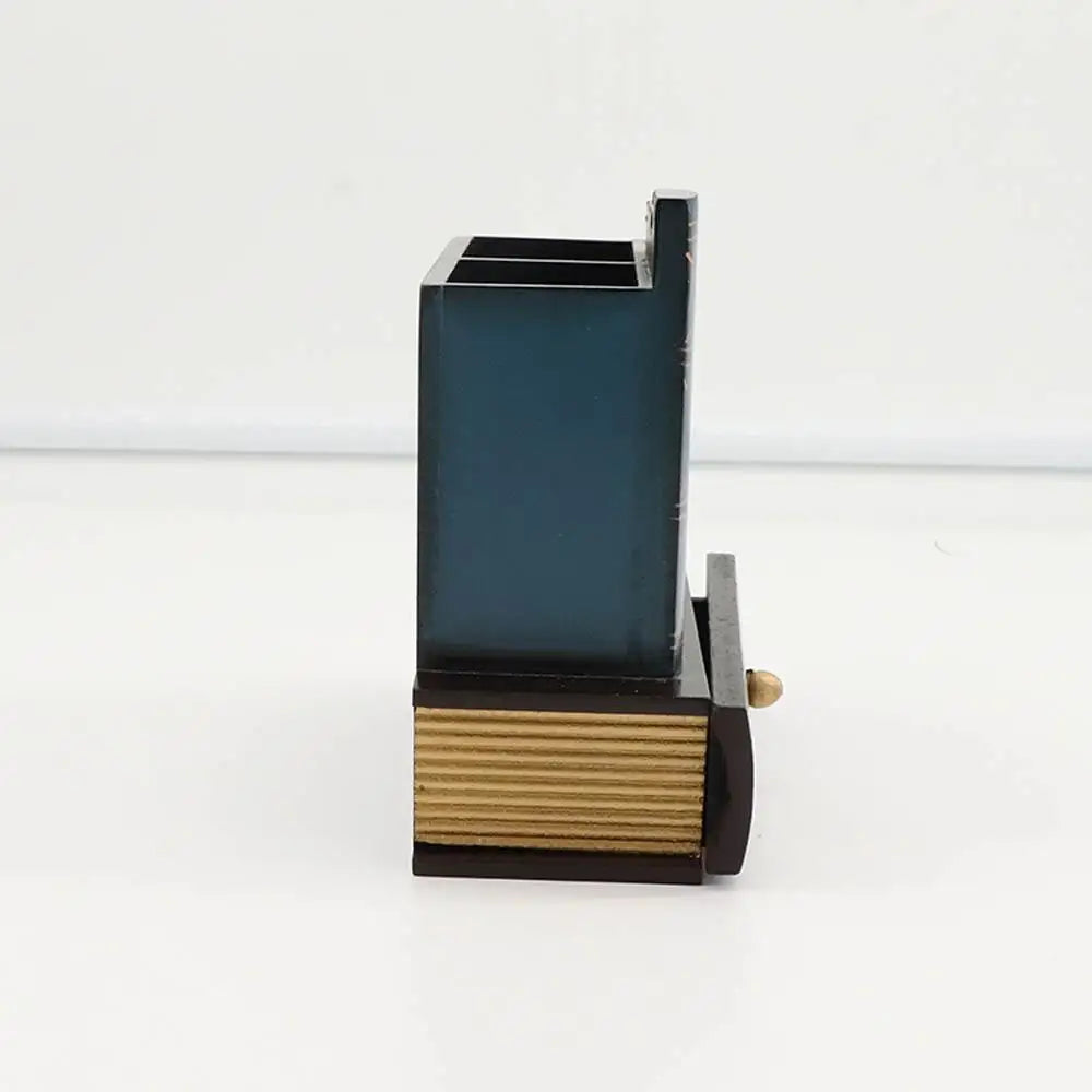 Porta-Canetas de Madeira - Estilo Retrô Organizador de Mesa