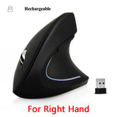 Mouse Vertical Ergonômico Recarregável - Bluetooth e 2,4GHz
