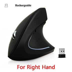 Mouse Vertical Ergonômico Recarregável - Bluetooth e 2,4GHz