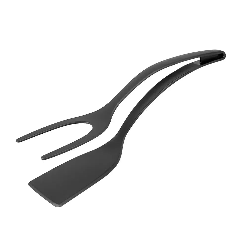 Pinça 2 em 1 de Silicone - Para Virar Ovos e Carnes