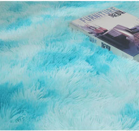 Tapete de Pelúcia Degrade - Macio e Antiderrapante para Quarto