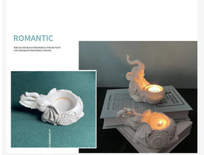 Porta-Vela Decorativo Elefante - De Poliresina