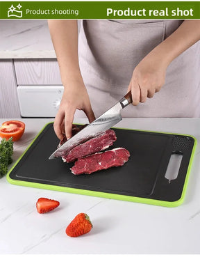 Tábua de Corte Multifuncional - Com Afiador e Picador Integrado