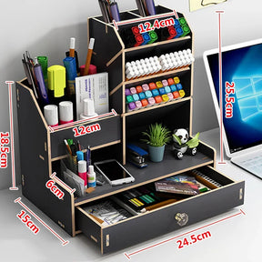 Organizador de Mesa em Madeira Ecológica - Design Nórdico