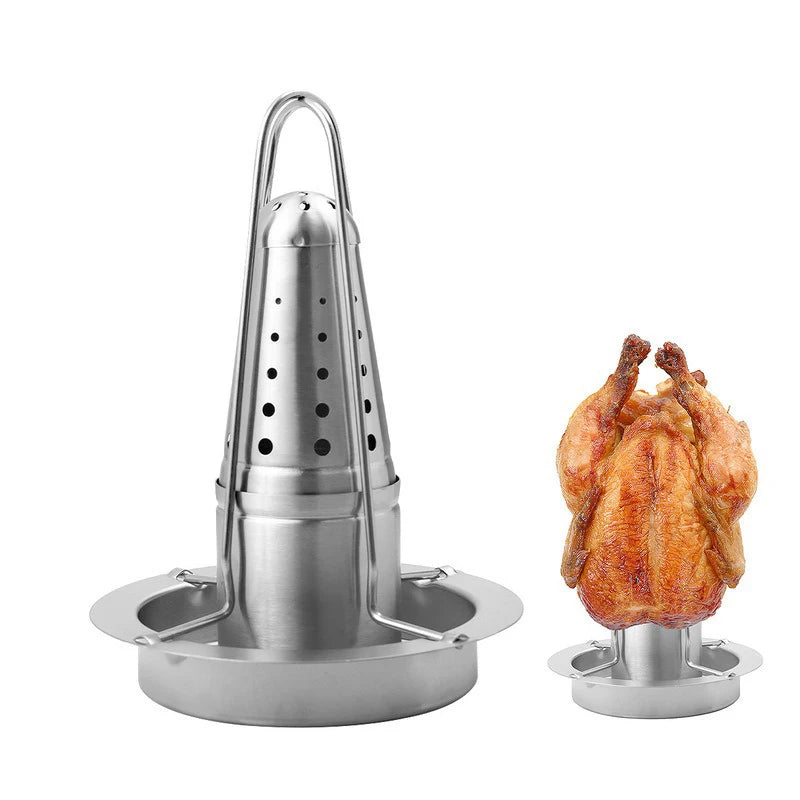 Grelha de Aço Inox Vertical - Para Assar Frango