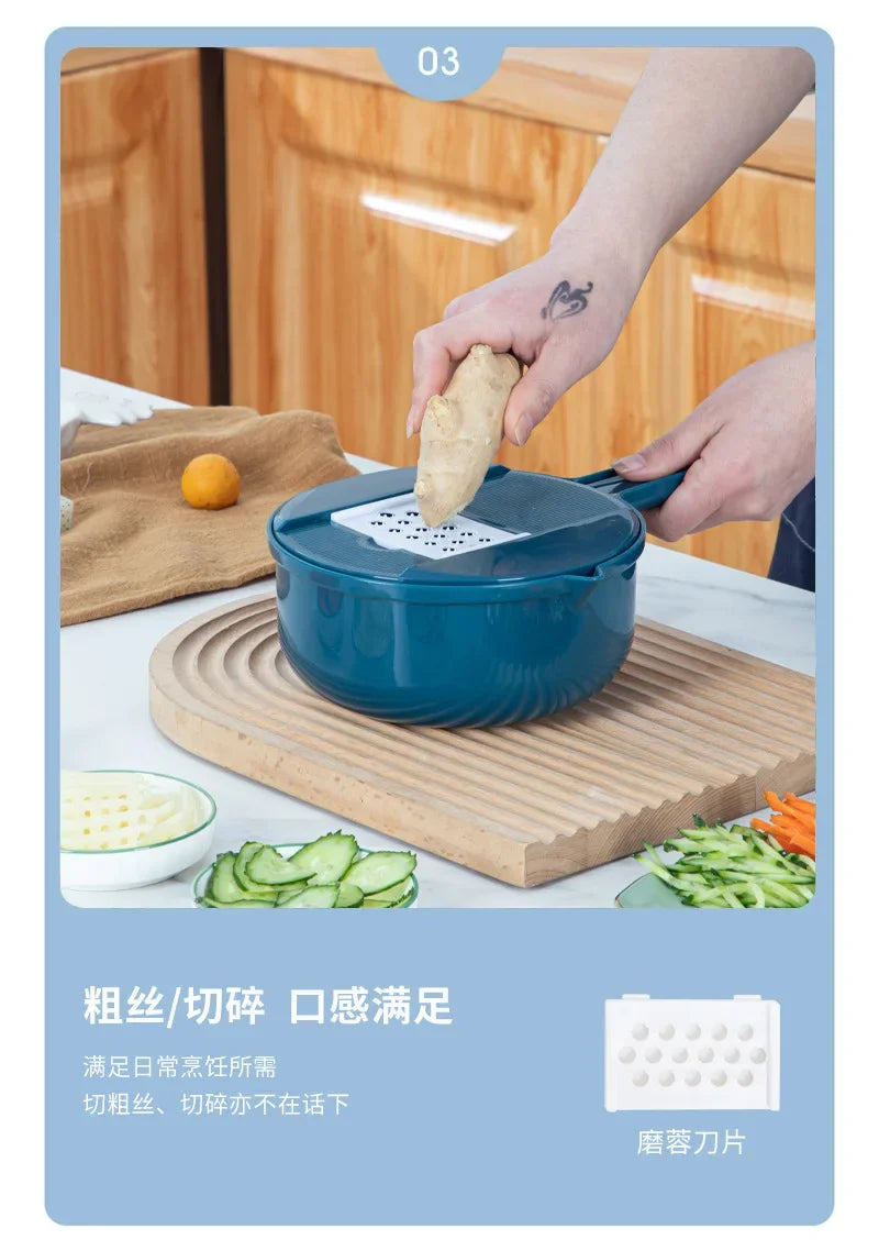 Cortador Manual para Vegetais - De Palha de Trigo e Aço Inox