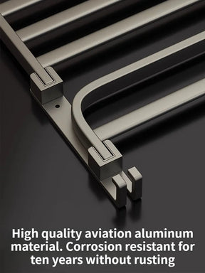 Toalheiro de Parede Dobrável em Alumínio - com Gancho