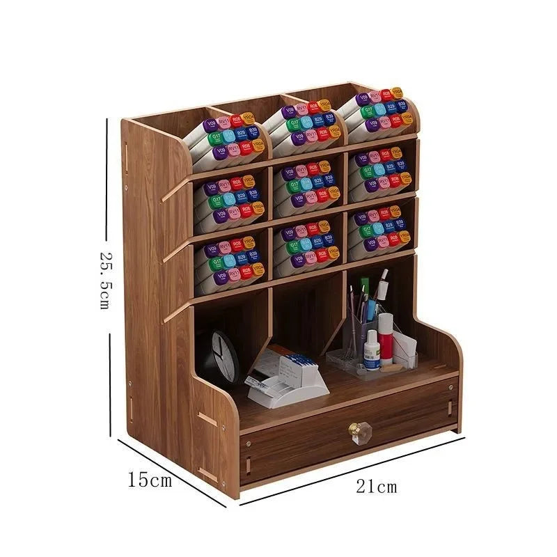 Organizador de Mesa em Madeira Ecológica - Design Nórdico