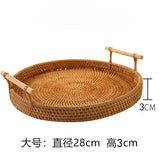 Cesta Artesanal em Vime Natural - Pães e Frutas