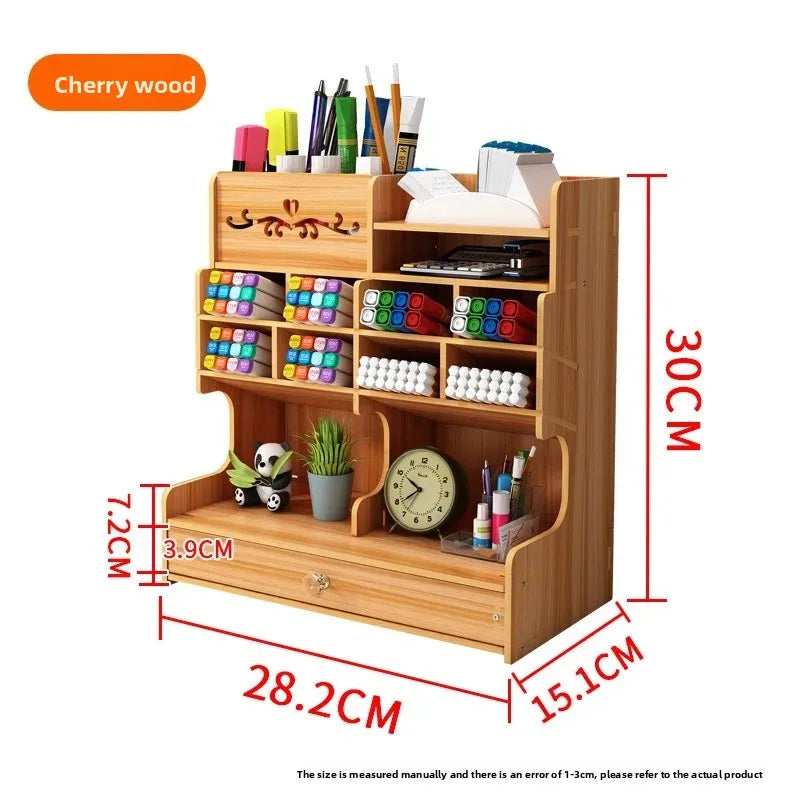 Organizador de Mesa em Madeira Ecológica - Design Nórdico