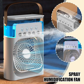 Climatizador Portátil 3 em 1 — Frescor Inteligente com USB-C