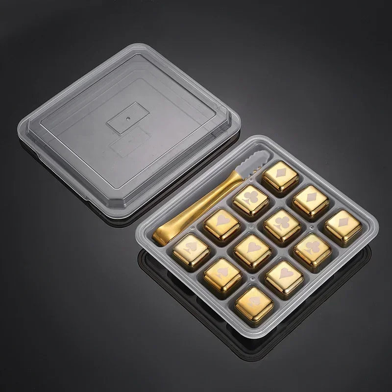 Cubos de Gelo Reutilizáveis - De Aço Inox 304 para Uísque