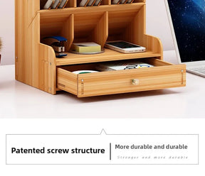 Organizador de Mesa em Madeira Ecológica - Design Nórdico