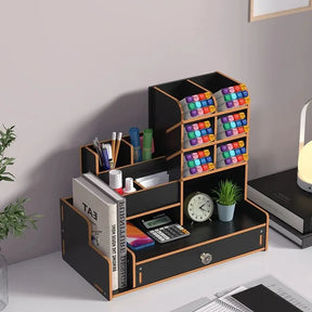 Organizador de Mesa em Madeira Ecológica - Design Nórdico