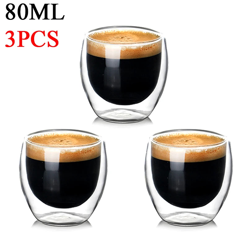 Copo de Vidro Camada Dupla - Isolamento Térmico para Café e Chá