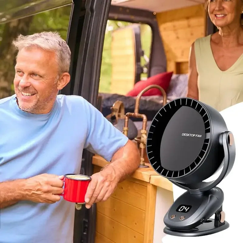 Ventilador Portátil USB Silencioso - Sem Fio de 6 Velocidades