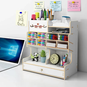 Organizador de Mesa em Madeira Ecológica - Design Nórdico