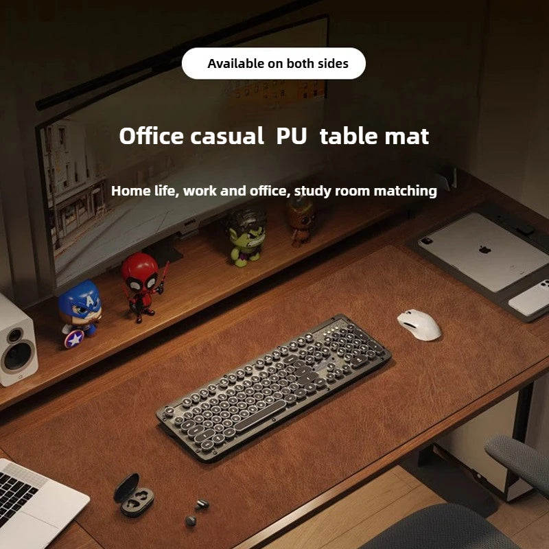 Mousepad Retrô Antiderrapante - Couro PU