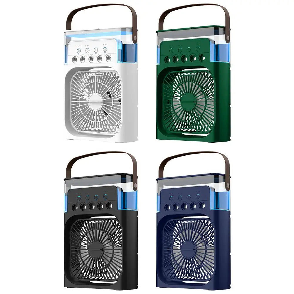 Climatizador Portátil 3 em 1 — Frescor Inteligente com USB-C