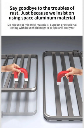 Toalheiro de Parede Dobrável em Alumínio - com Gancho