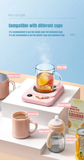 Aquecedor Elétrico de Xícaras - Com 3 Níveis de Temperatura e LED