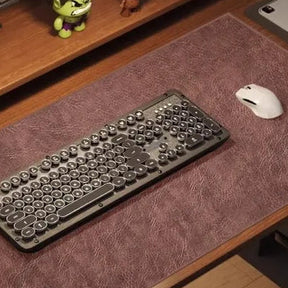 Mousepad Retrô Antiderrapante - Couro PU