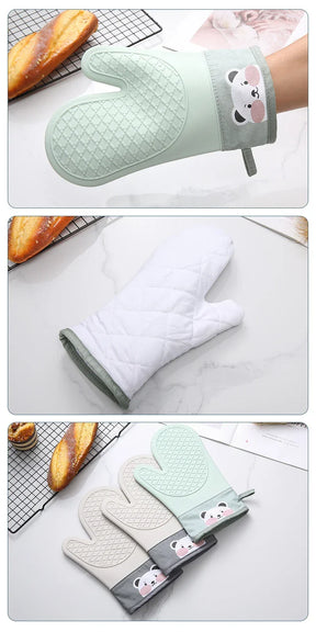 Luvas de Silicone Longas - Proteção Térmica para o Forno