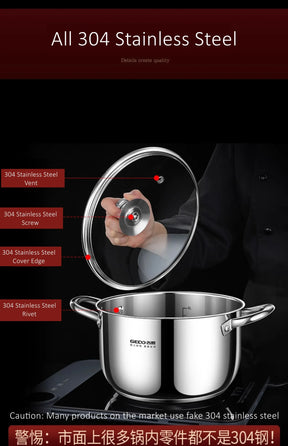 Panela Premium Inox 304 - Para Gás e Indução