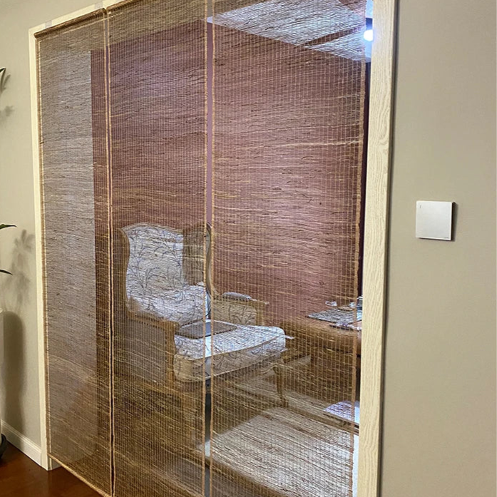 Cortina Retrô de Fibras Naturais - função de  Divisória