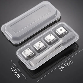 Cubos de Gelo Reutilizáveis - De Aço Inox 304 para Uísque