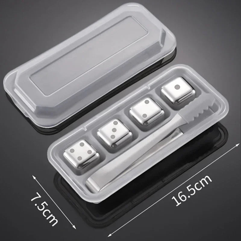 Cubos de Gelo Reutilizáveis - De Aço Inox 304 para Uísque