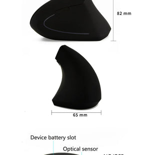Mouse Vertical Ergonômico Recarregável - Bluetooth e 2,4GHz