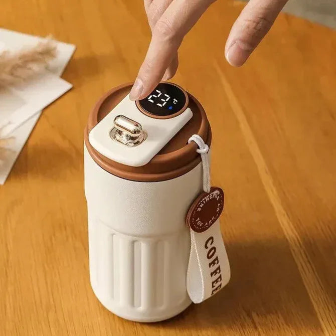 Copo Térmico de Aço Inox - Com Display Digital de Temperatura