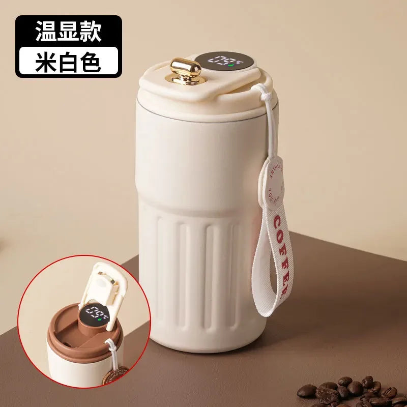 Copo Térmico de Aço Inox - Com Display Digital de Temperatura