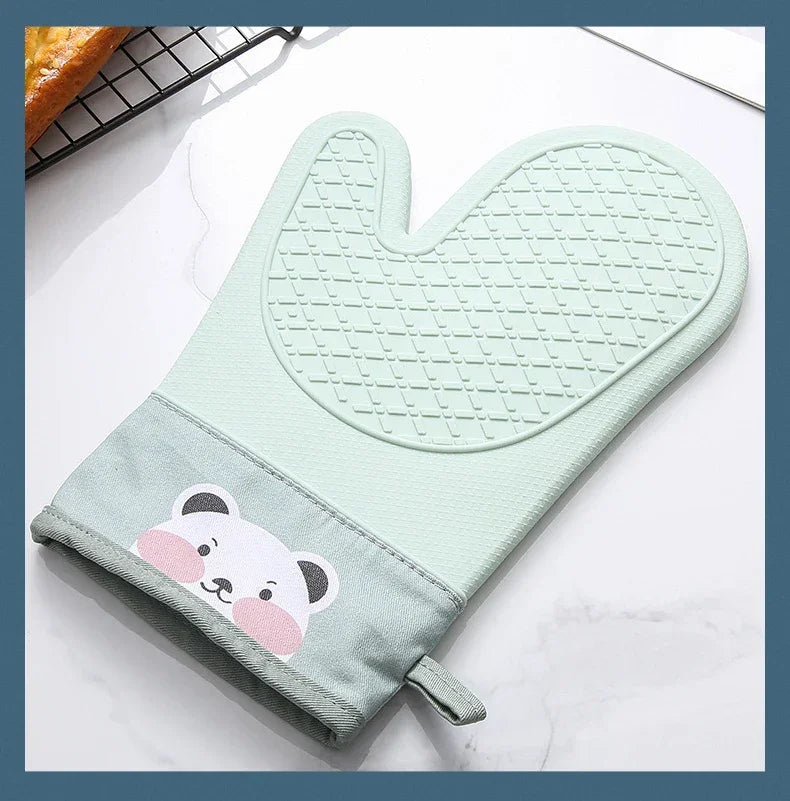 Luvas de Silicone Longas - Proteção Térmica para o Forno