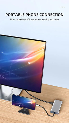 HUB USB-C 11 em 1 para MacBook - 4K HDMI e PD 87W