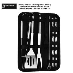 Kit Churrasco Portátil - Utensílios de Aço Inox