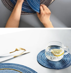 Jogo Americano Redondo de Linho - para Mesa Posta