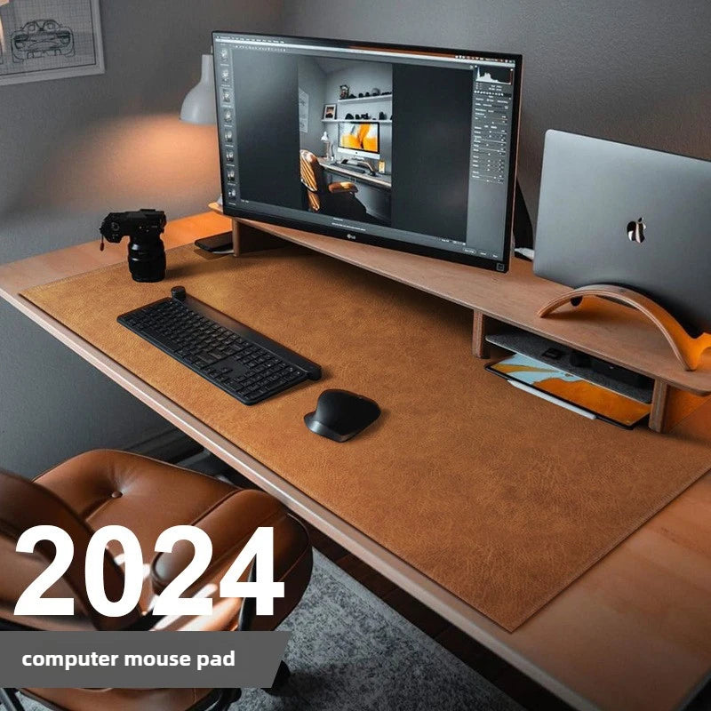 Mousepad Retrô Antiderrapante - Couro PU