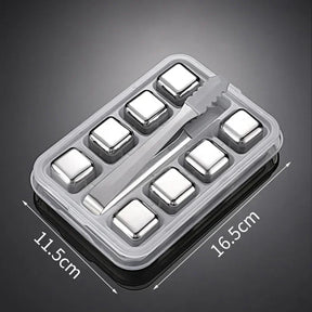 Cubos de Gelo Reutilizáveis - De Aço Inox 304 para Uísque